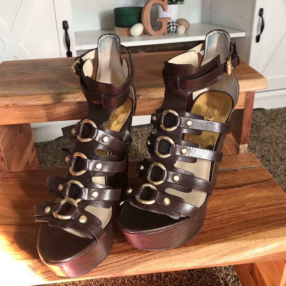 Micheal Kors Nadine platform wedge sandal